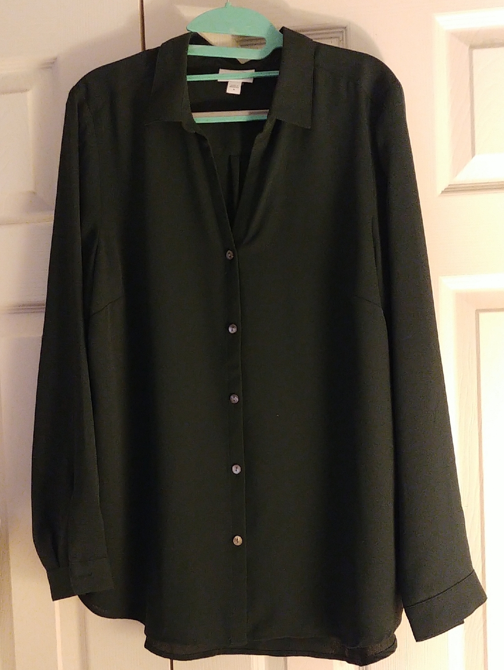 J. Jill Women's V Neck Button Front Blouse